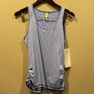 Lucy Sky Blue Tank Top with Side Detail